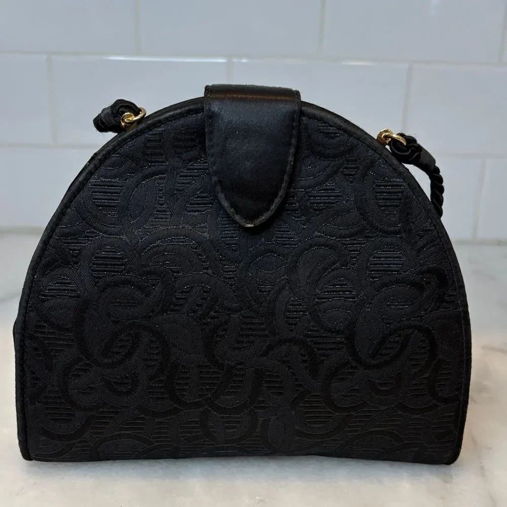 Bally Purse Handbag Vintage Fabric Patterned Dome Shaped Pocketbook Luxury Bag - Picture 2 of 16